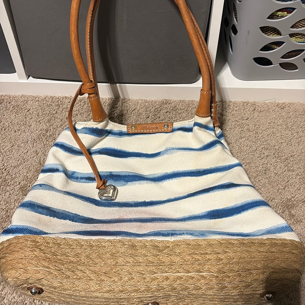Brighton Indigo Blue tote bag canvas espadrille